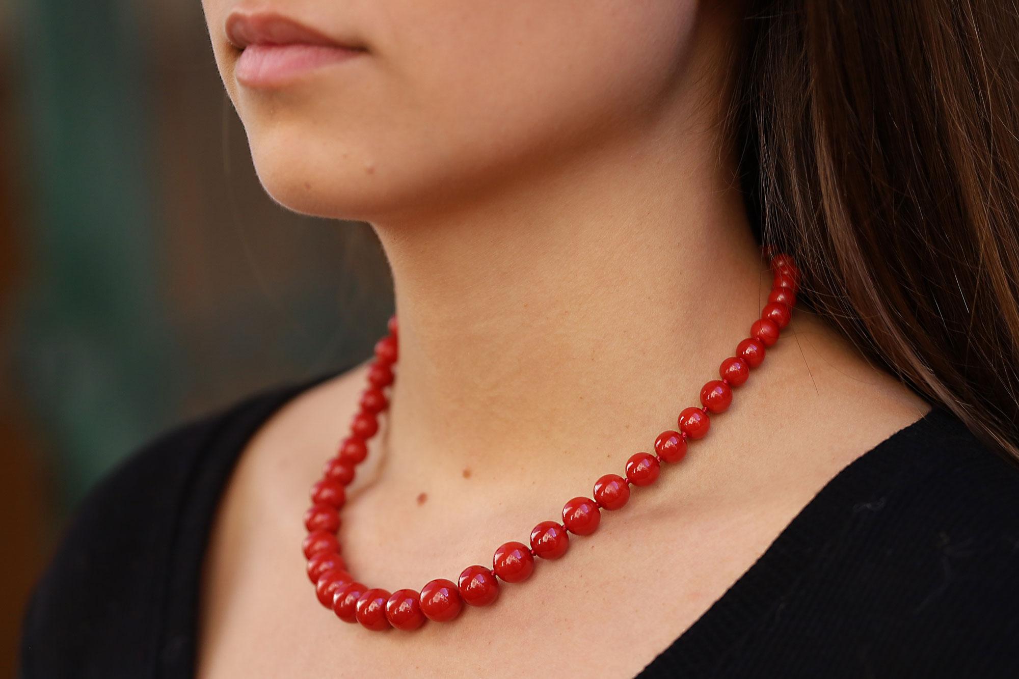 blood coral necklace