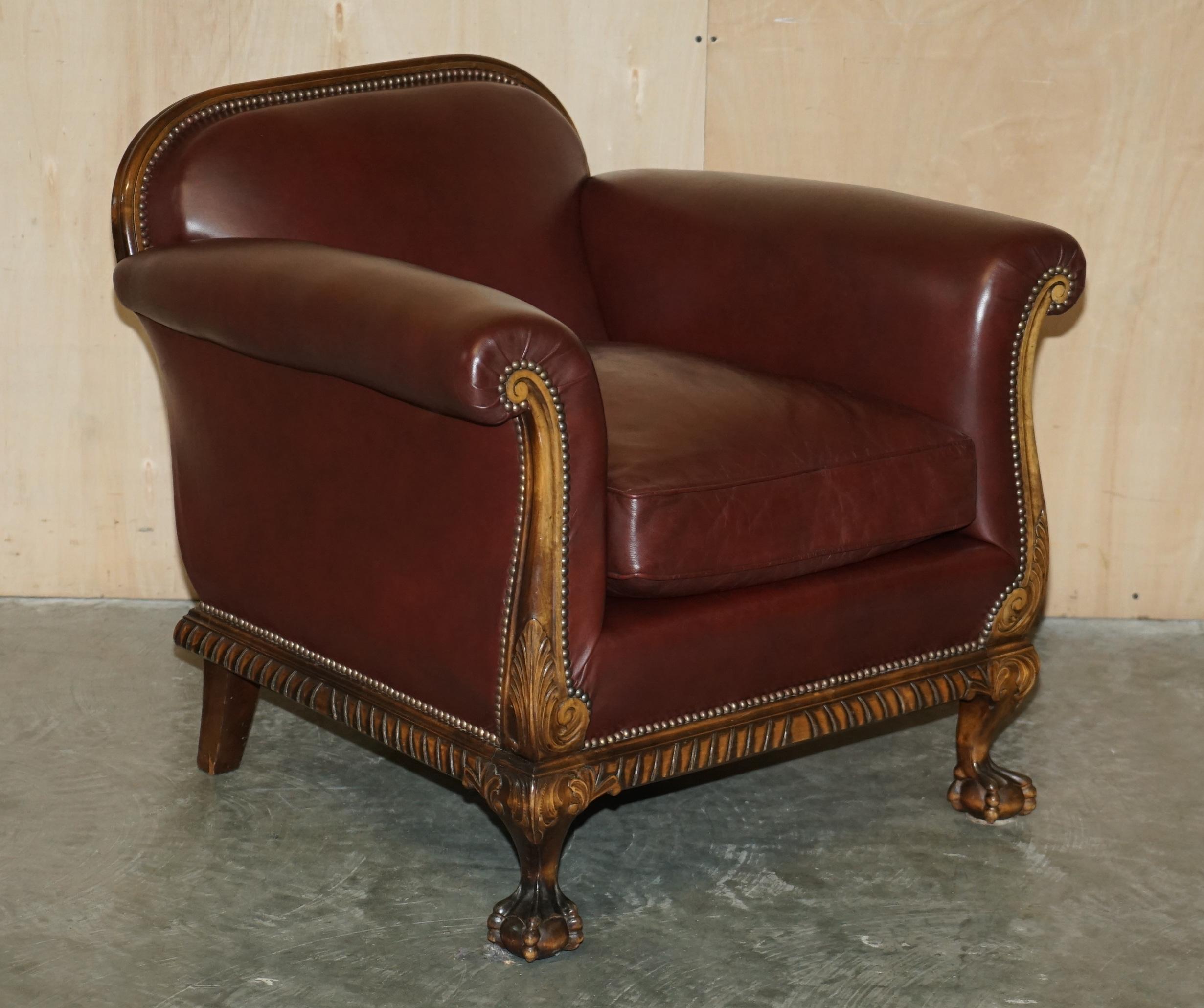 We are delighted to offer for sale this stunning pair of Antique Victorian circa 1880 hand made in England armchairs with hand carved walnut claw & ball feet feather filled cushions.

A good looking, well made and decorative pair, they are also