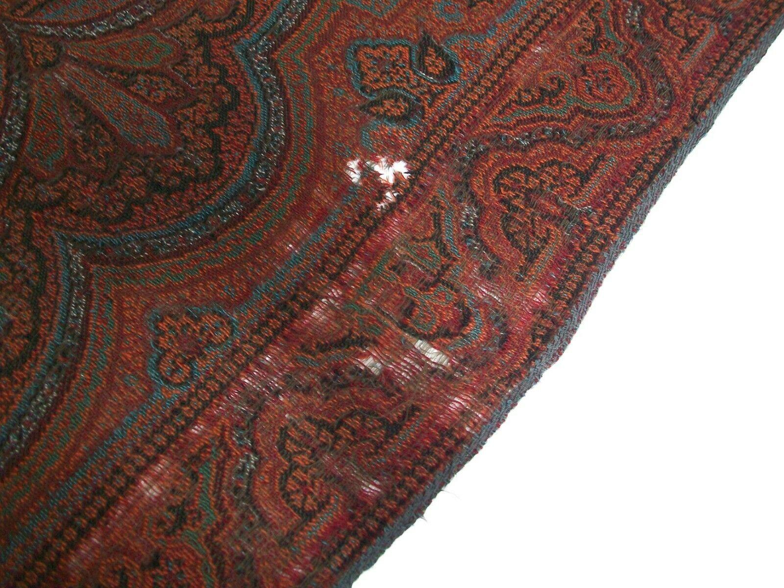 Antique Victorian Paisley Shawl, Fine Weave, Circa 1850's For Sale 2