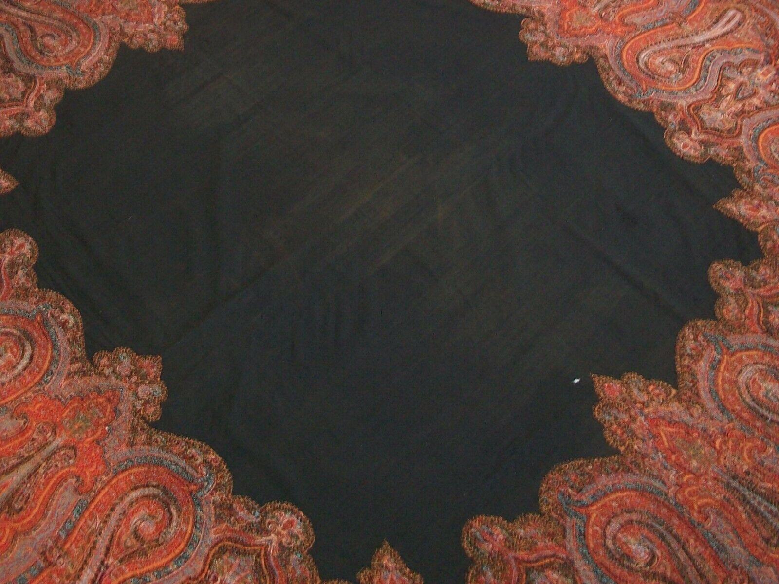 Antique Victorian Paisley Shawl, Fine Weave, Circa 1850's For Sale 5