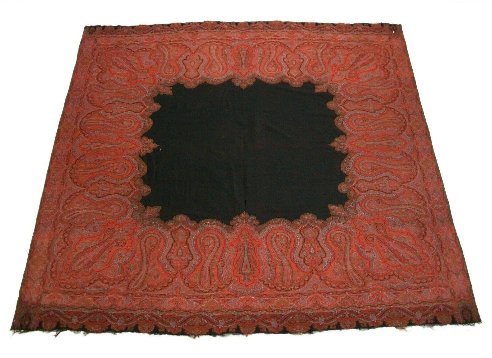 Antiker viktorianischer Paisley-Schal, fein gewebt, um 1850 (Viktorianisch) im Angebot