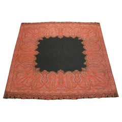 Antique Victorian Paisley Shawl, Fine Weave, Circa 1850's