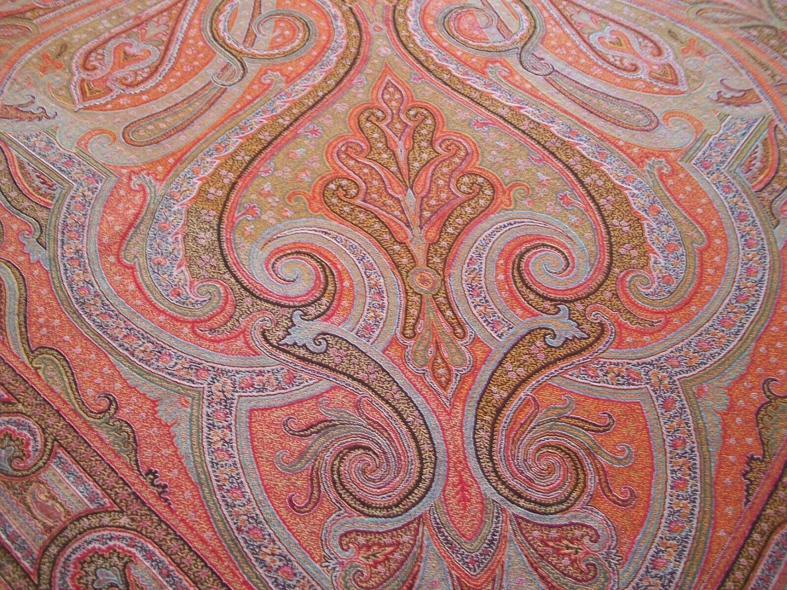 Hand-Woven Antique Victorian Paisley Shawl, Fine Weave, Circa 1850's For Sale