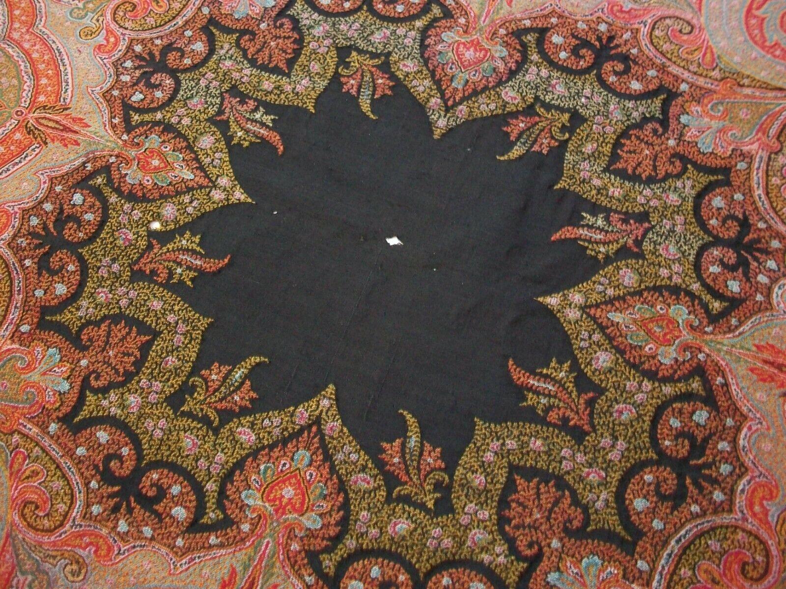 British Antique Victorian Paisley Shawl, Fine Weave, Circa 1850's For Sale