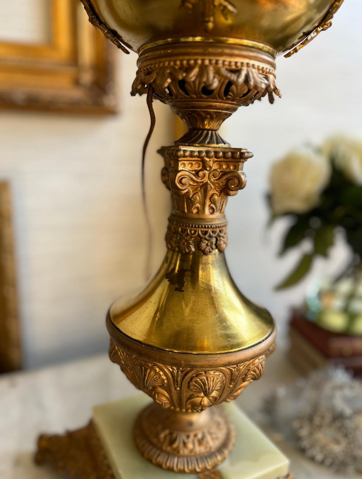 XIXe siècle Ancienne lampe de salon victorienne « Gone With The Wind Hubbard & Bradley » en vente