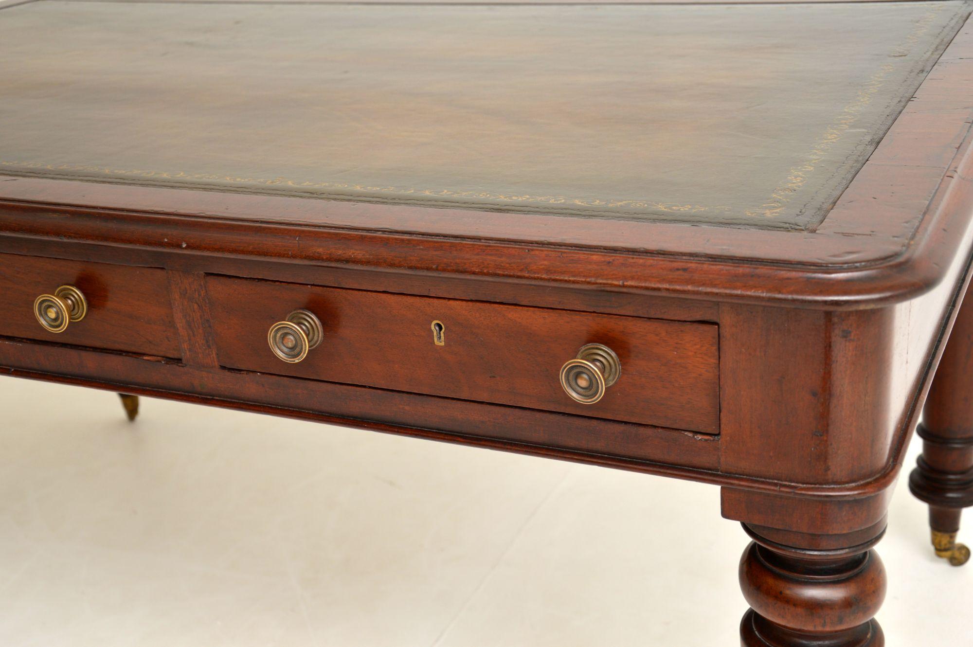 Antique Victorian Partners Desk / Writing Table 2