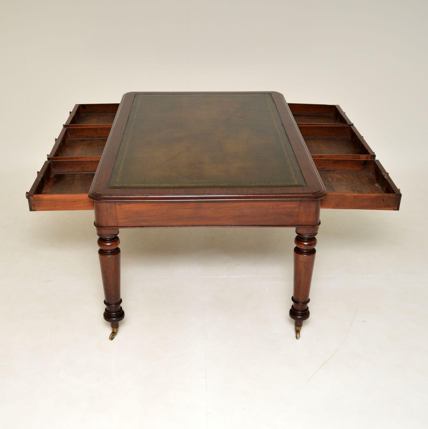 Antique Victorian Partners Desk / Writing Table 3