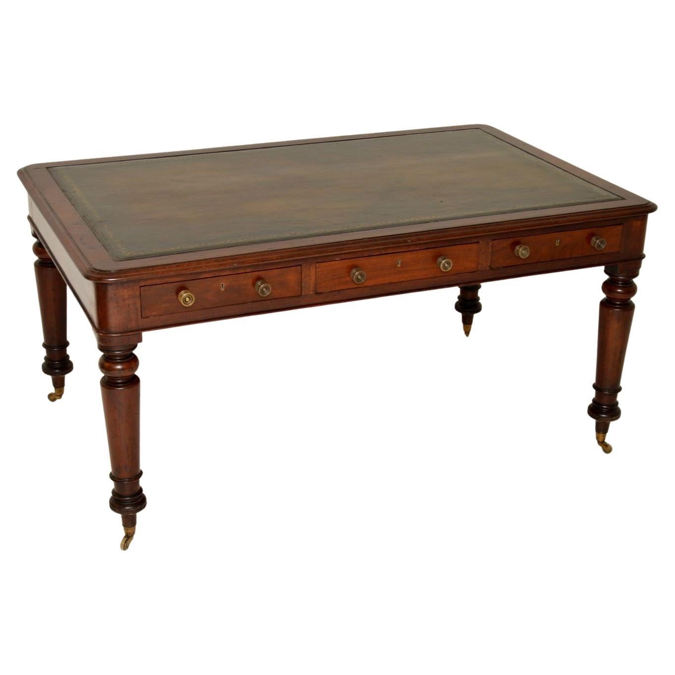Antique Victorian Partners Desk / Writing Table