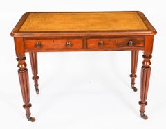 Antico partner vittoriano Tavolo da biblioteca scrivania XIX secolo