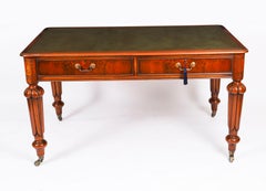 Antique Victorian Partners Writing Library Table Desk 19th Century