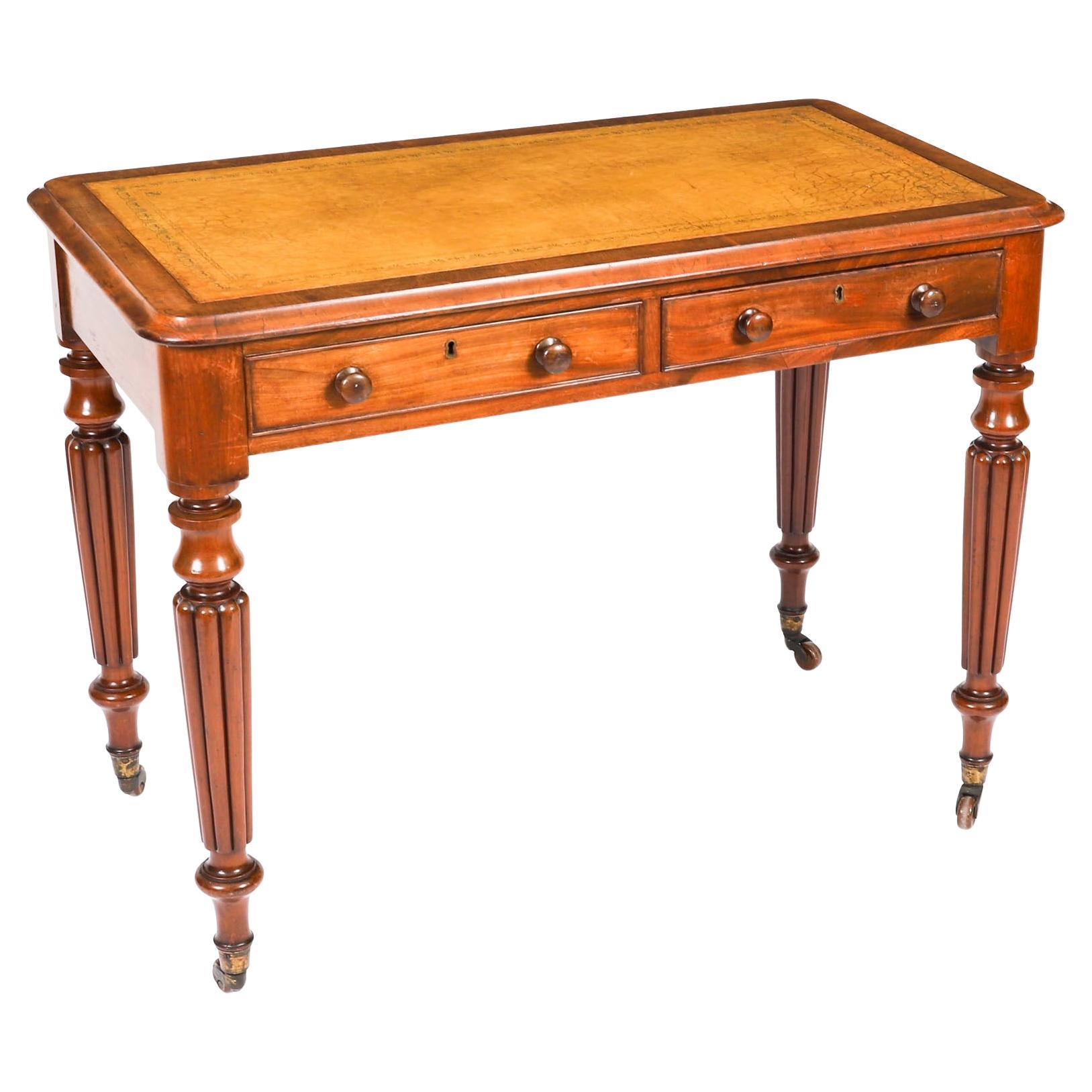 Antique Victorian Partners Writing Library Table Desk 19th Century