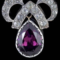 Antique Victorian Paste Earrings Silver Gold, circa 1880