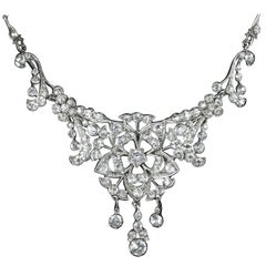 Antique Victorian Paste Necklace Silver, circa 1890