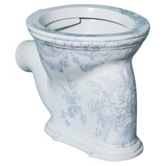 Used Victorian Patterned Waterfall Toilet with P Trap