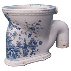 Used Victorian Patterned Waterfall Toilet with S Trap