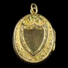 Antique Victorian Pearl 15 Carat Yellow Gold Locket, circa 1900