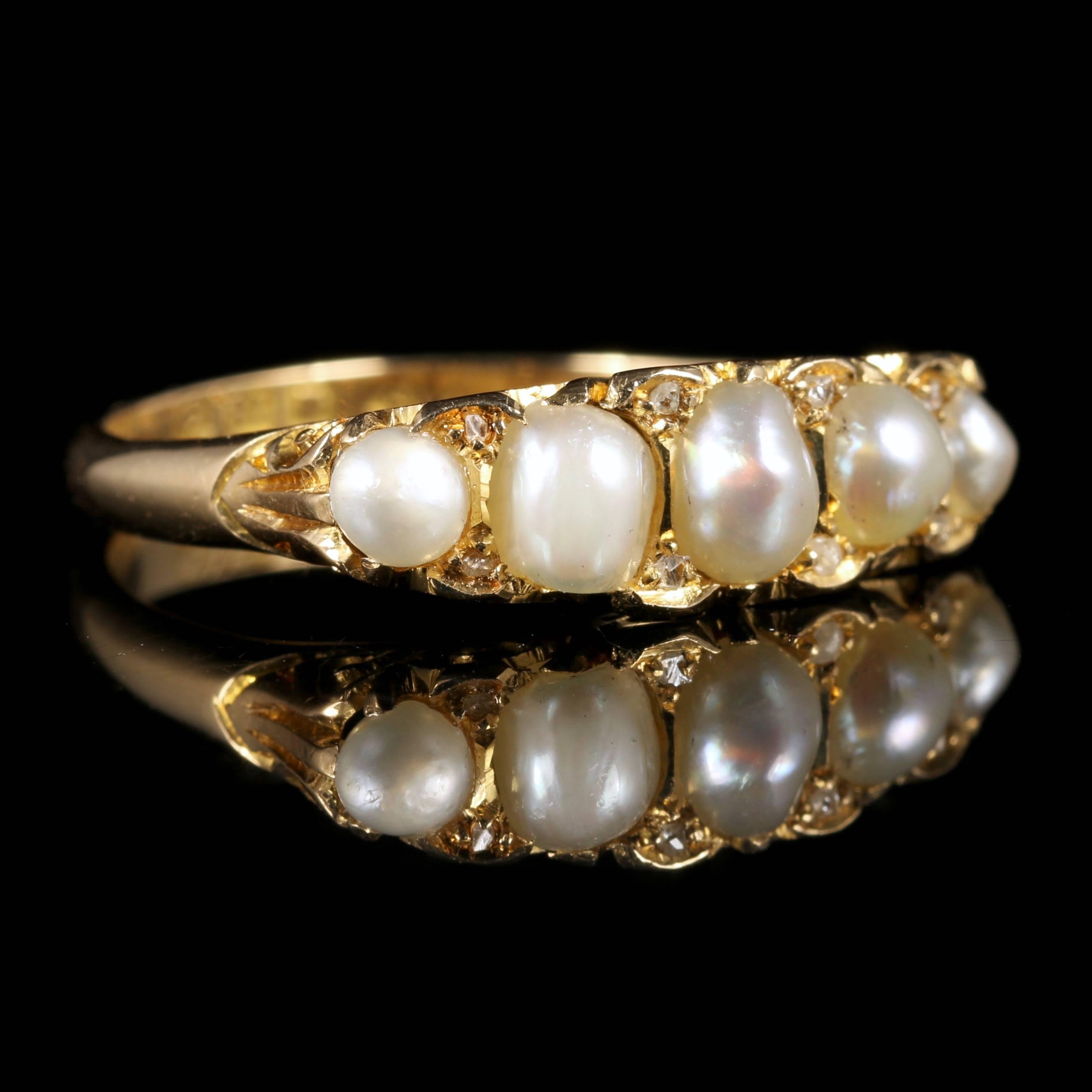 pearl and diamond ring antique