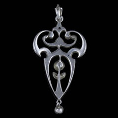 Antique Victorian Pendant Silver Paste, circa 1900