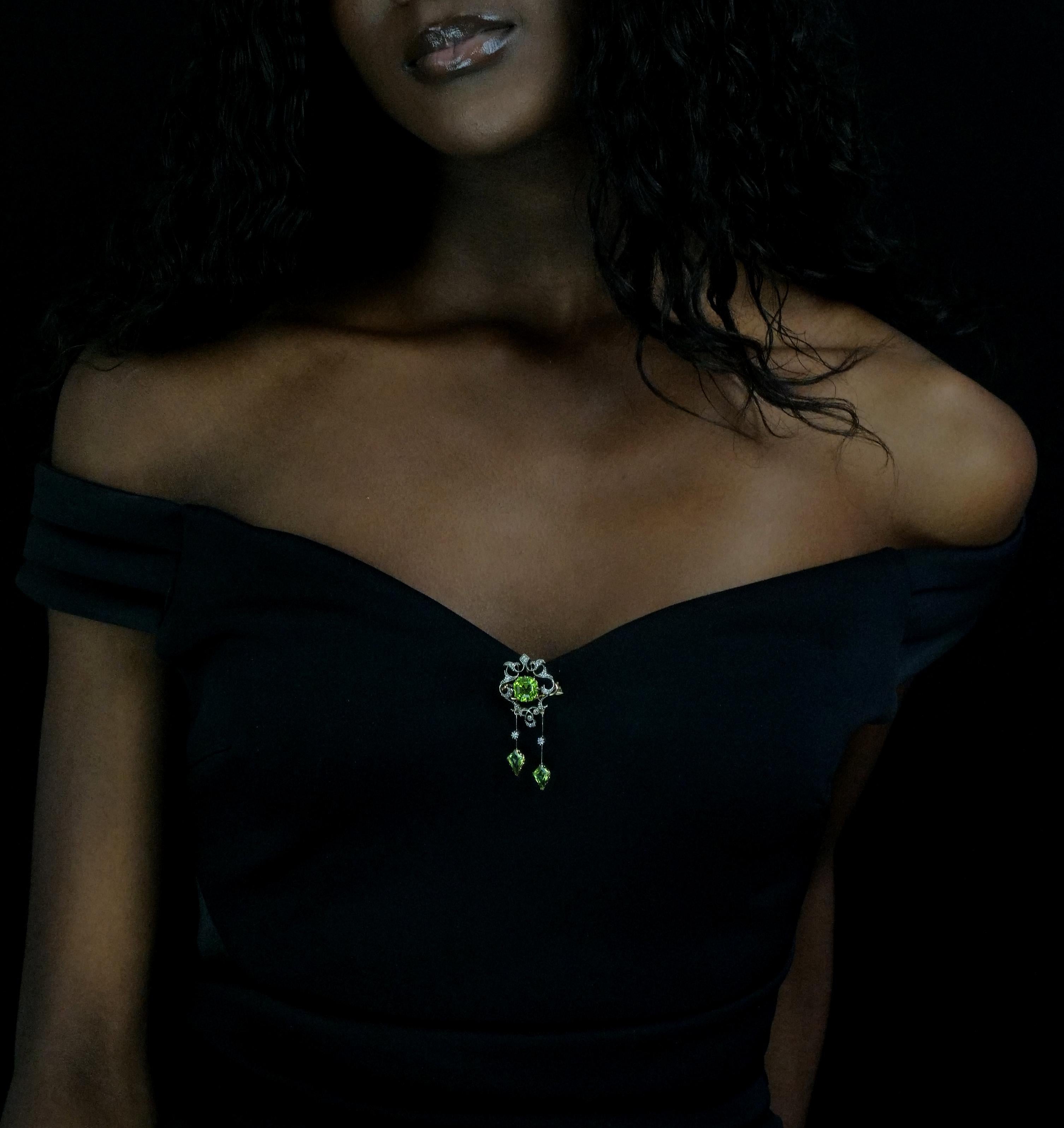 peridot brooch
