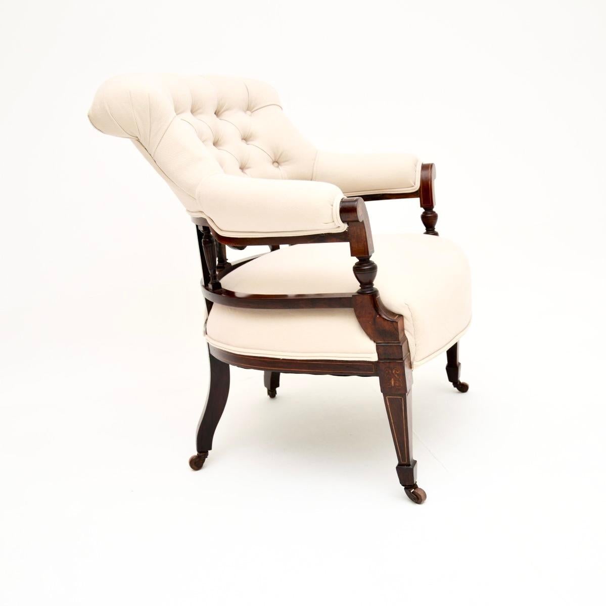 Sheraton Antique Victorian Period Armchair For Sale