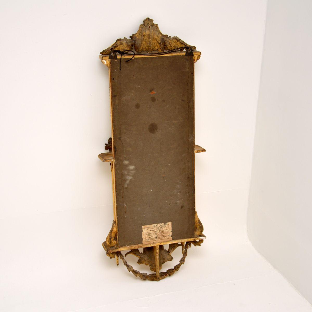 Antique Victorian Period Gilt Wood Mirror For Sale 4