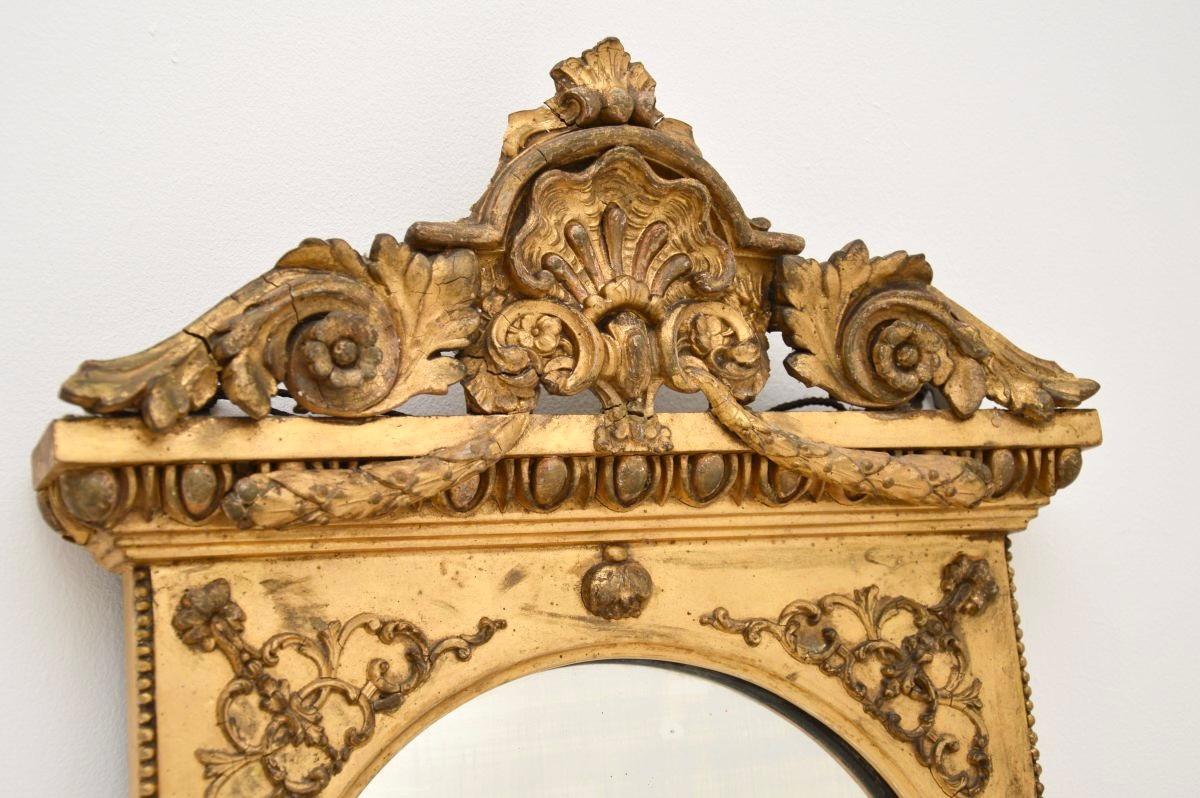 Pieno vittoriano Antique Mirror in legno dorato di epoca vittoriana in vendita