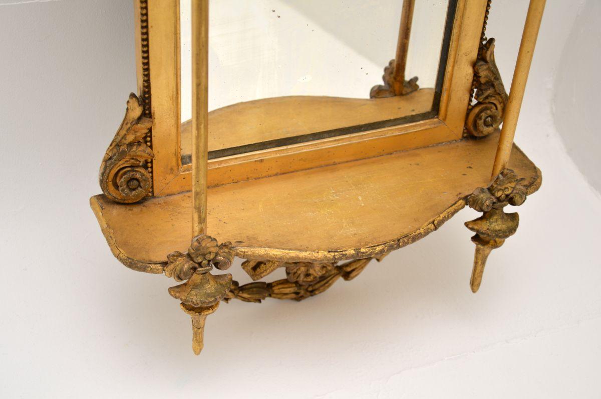 Antique Victorian Period Gilt Wood Mirror For Sale 3