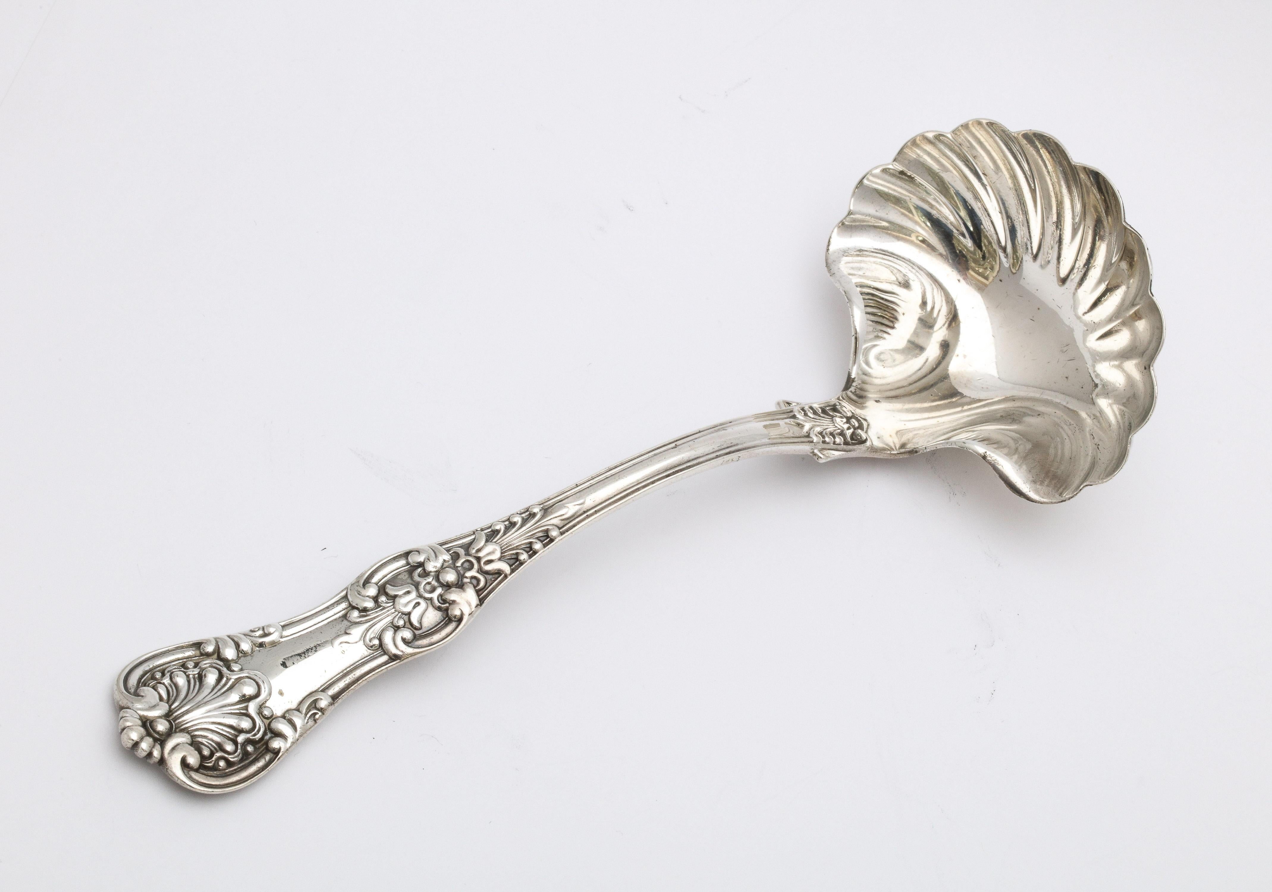 Antique Victorian Period Sterling Silver Tiffany English King Sauce Ladle For Sale 11