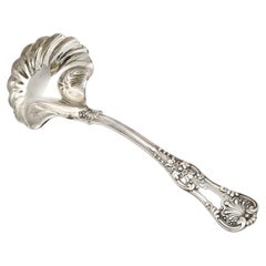 Antiguo cazo para salsas Tiffany English King de plata de ley de la época victoriana