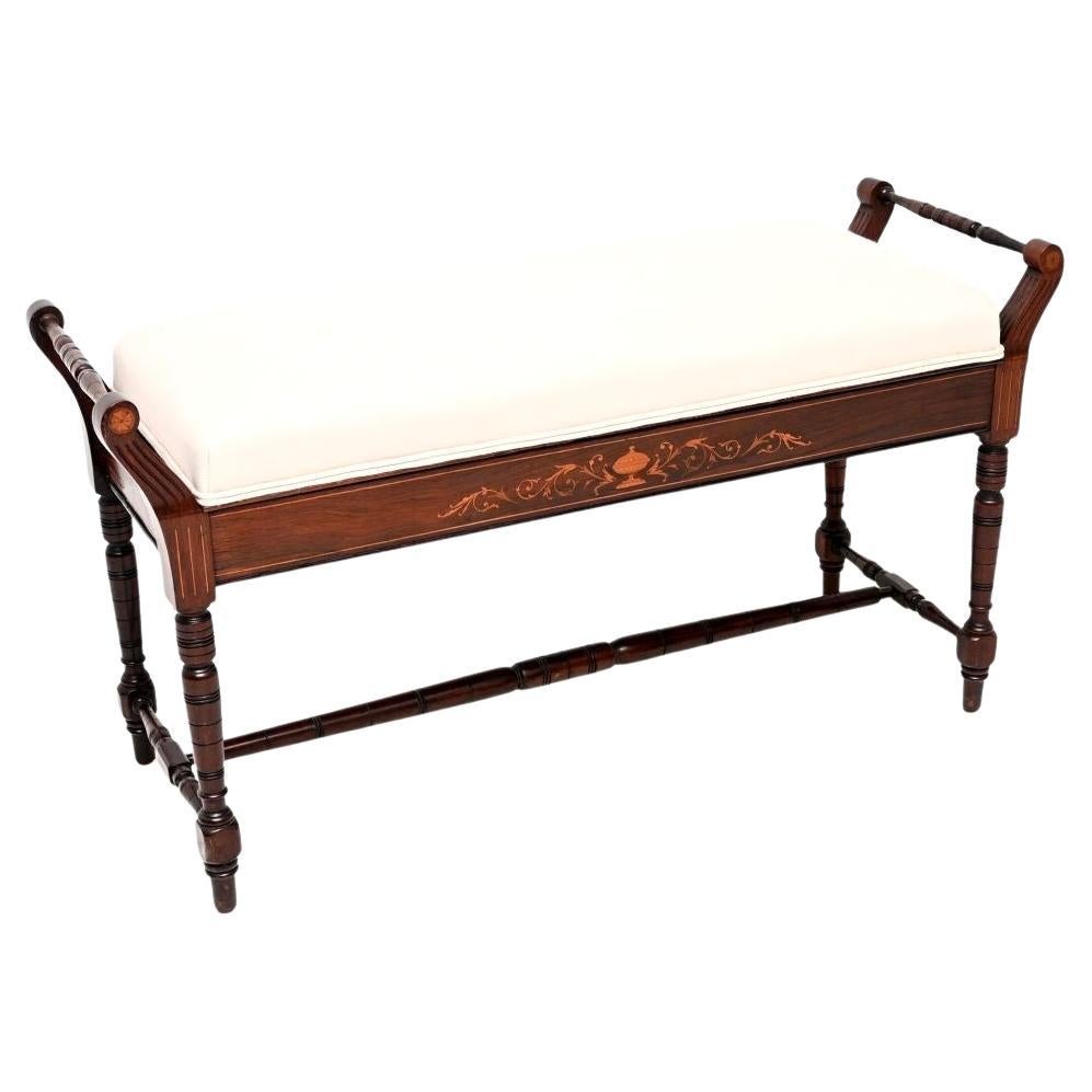 Antique Victorian Piano Duet Stool