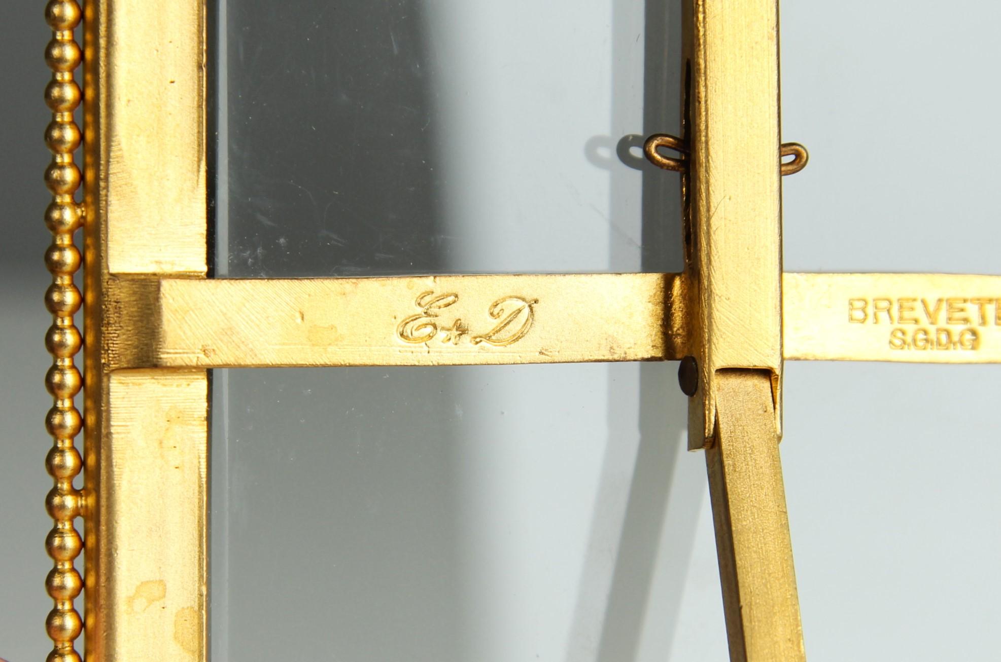 Antique Victorian Picture Frame, Breveté S.G.D.G., France, 1880s, 9 x 11 cm In Good Condition In Greven, DE