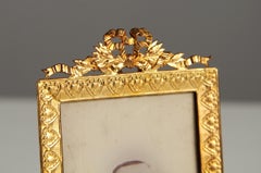Antique Victorian Picture Frame, Bronze Dorée, France, 1880s, 6 x 9 cm
