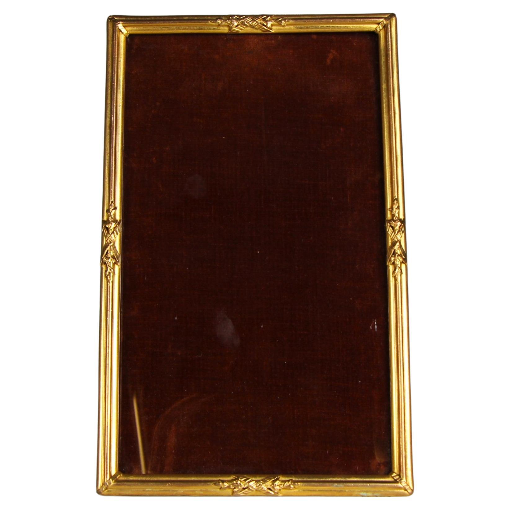 Cadre photo victorien ancien, France, années 1880, 12 x 20 cm