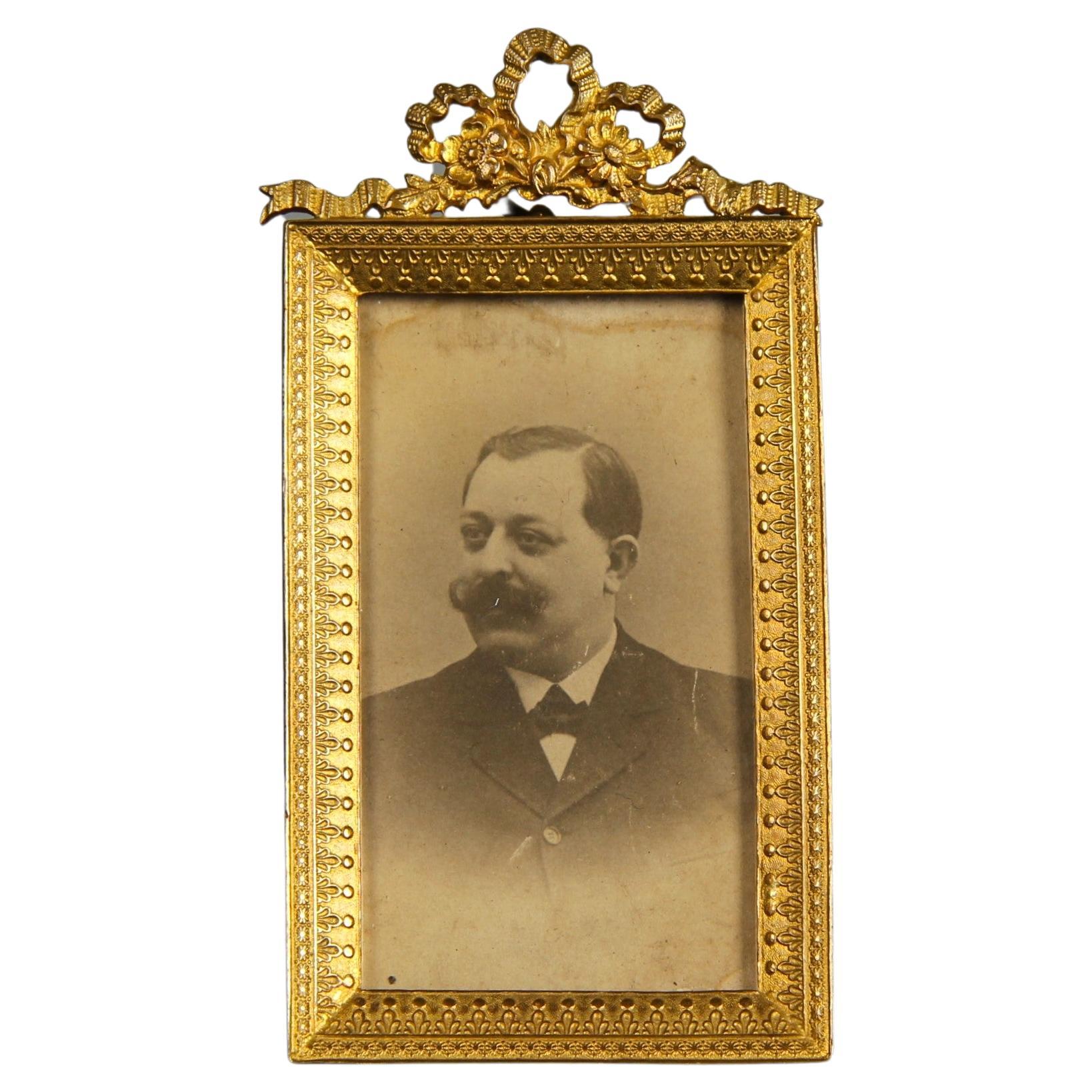 Antiguo Marco Victoriano, Francia, 1880s, 3, 5 x 6, 5 cm