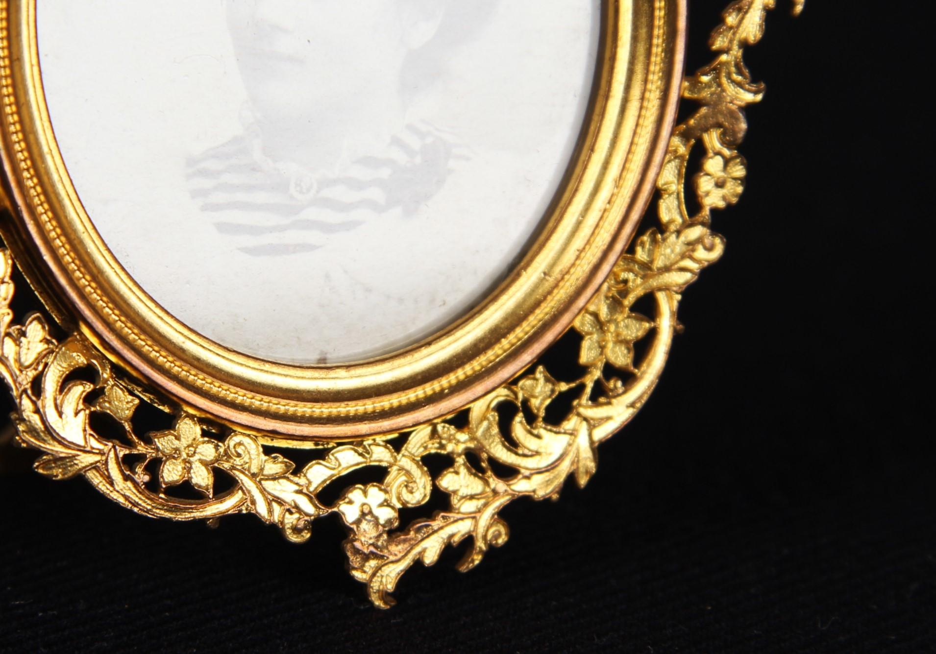 19th Century Antique Victorian Picture Frame, France, 1880s, 4 x 5 cm For Sale