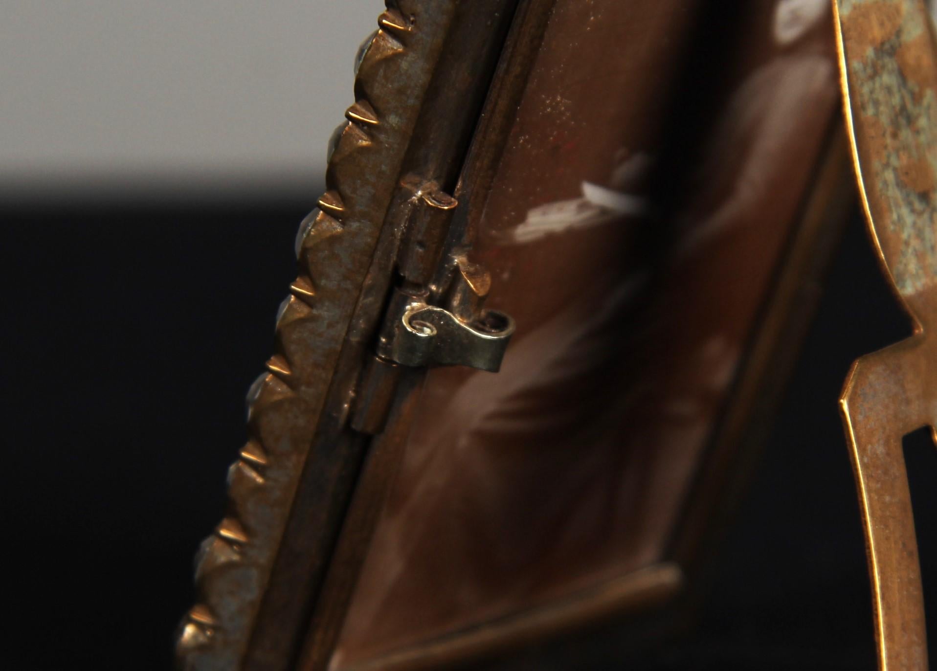 Antique Victorian Picture Frame, Gemstone Photo Frame, France, 1880s, 4 x 6 cm 3