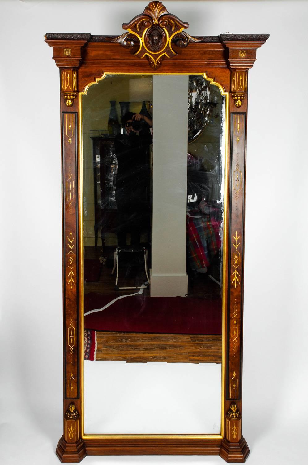 Antique Victorian Pier Mirror 1