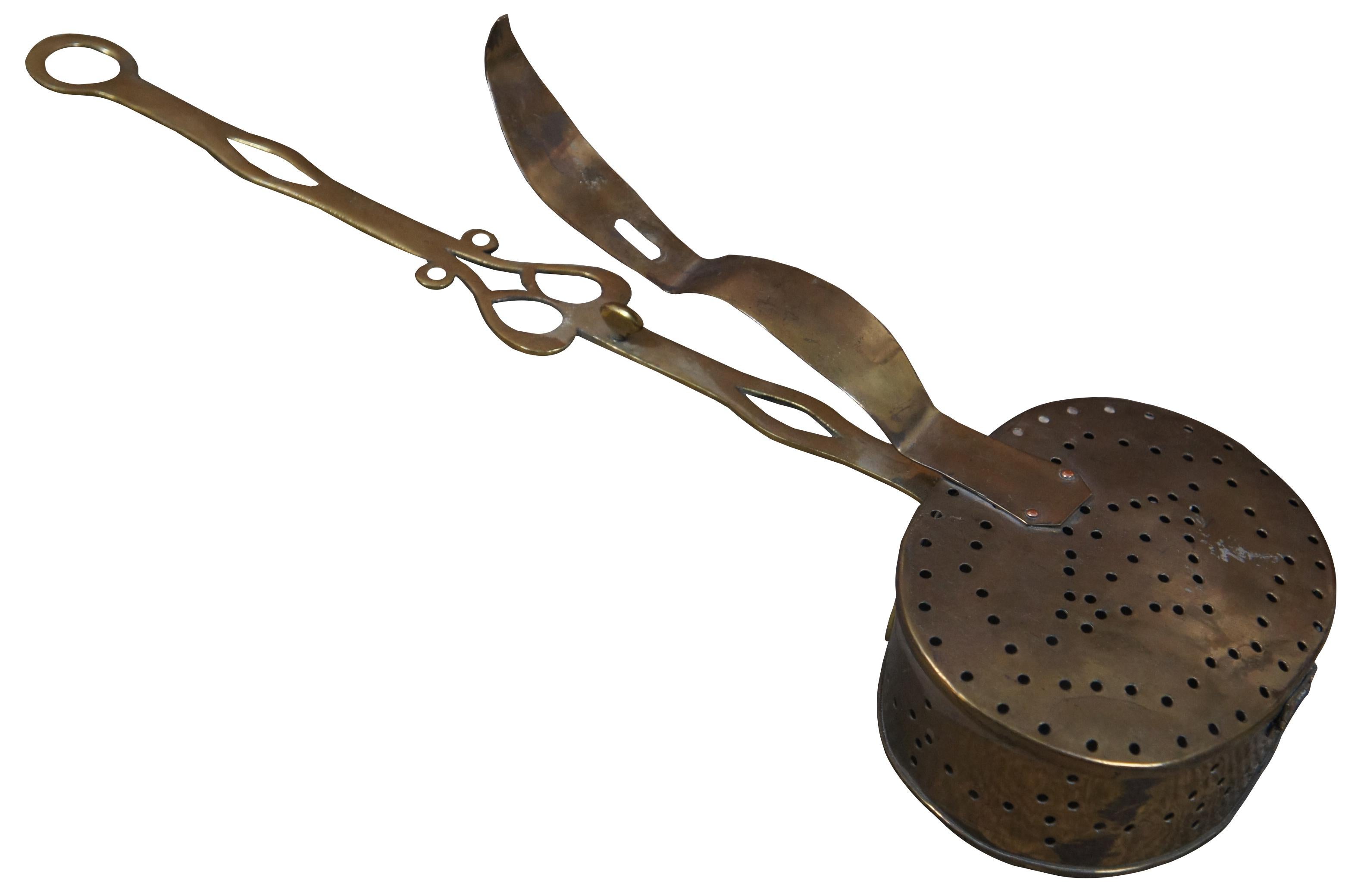 antique brass chestnut roaster