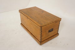 Antique Victorian Pine Blanket Box, Toy Box, Coffee Table, Scotland 1890, B2947