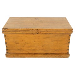 Antique Victorian Pine Blanket Box, Toy Box, Coffee Table, Scotland 1890, B2947