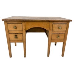 Antique Victorian Pine Double Pedestal Desk Writing Table, Scotland 1880, B658