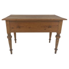 Antique Victorian Pine Hall Table, Writing & Serving Table, Scotland 1880, B651