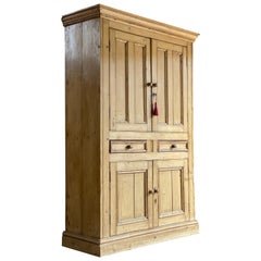 Antique Victorian Pine Housekeepers Cupboard 19th Century, circa 1890