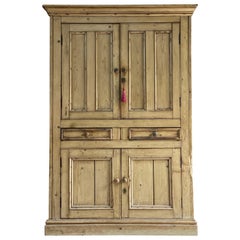 Antique Victorian Pine Houskeepers Cupboard, 19th Century, circa 1890