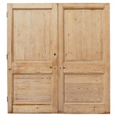 Anciennes portes à double porte internes victoriennes en pin