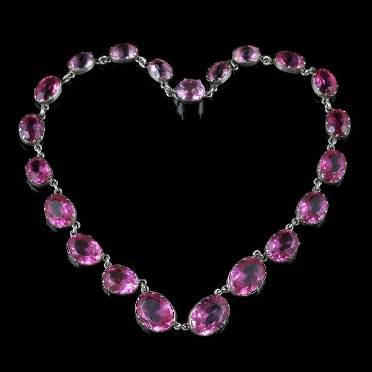 Antique Victorian Pink Paste Necklace Silver Collar, circa ... (768 x 768 Pixel)