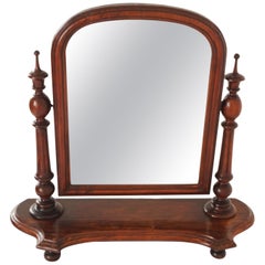 Antique Victorian Pitch Pine Dressing Table Vanity Mirror, Scotland 1890, B1774