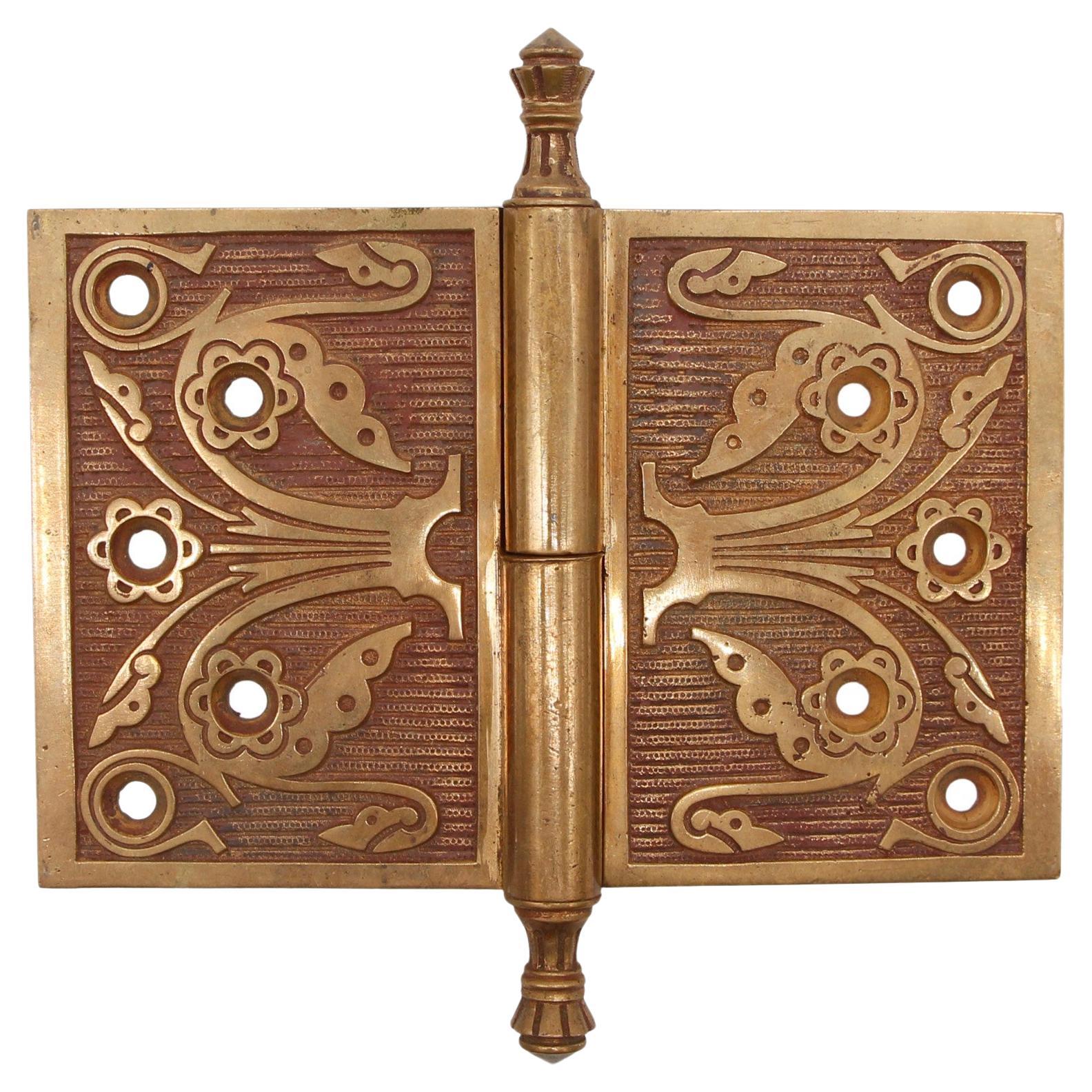 Antique Victorian Polished Bronze Butt Door Hinge Qty Available