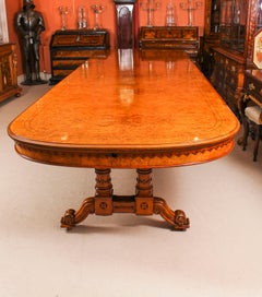 Antique Victorian Pollard Oak Dining Table, 19th Century