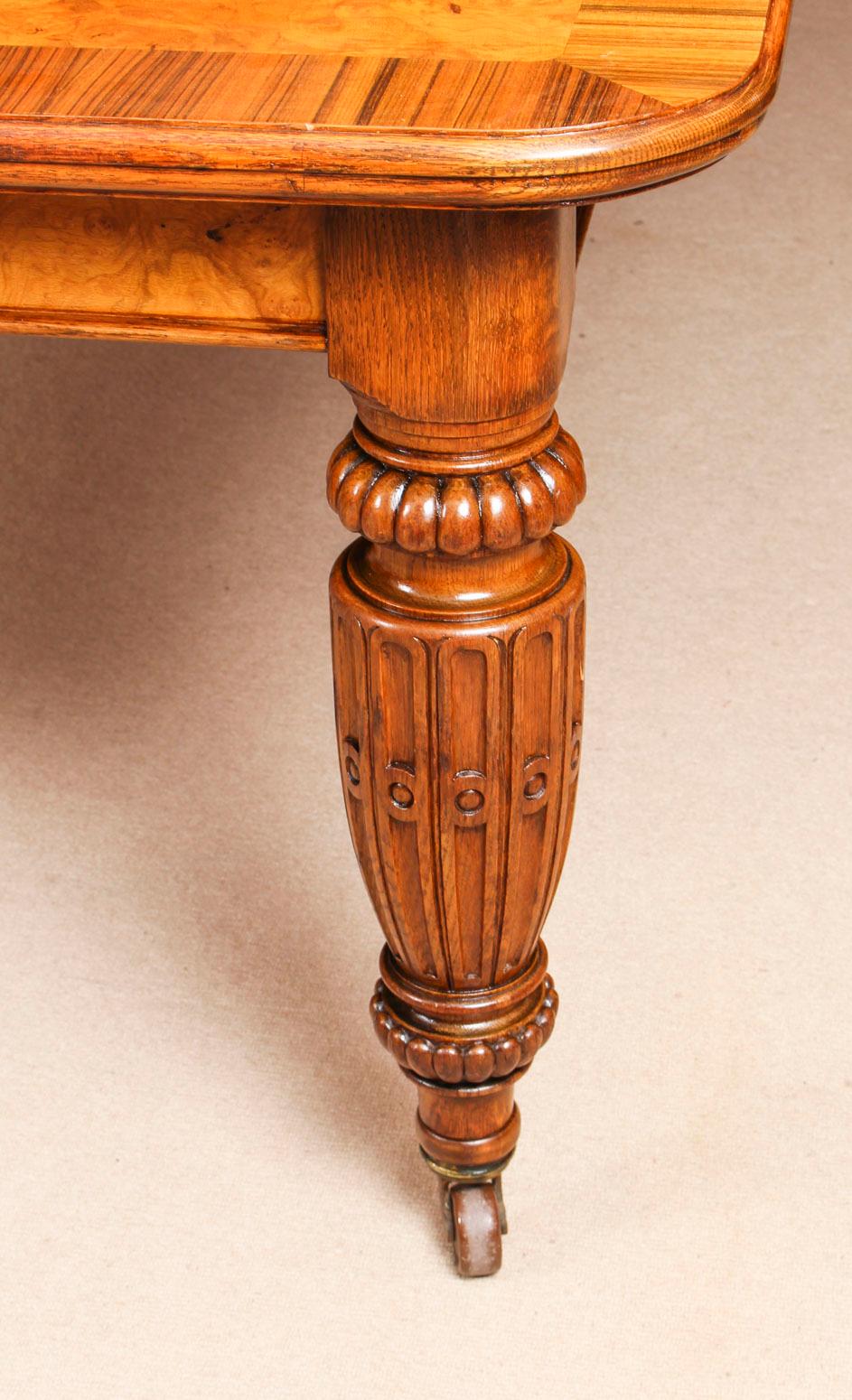 Antique Victorian Pollard Oak Extending Dining Table, 19th Century 14